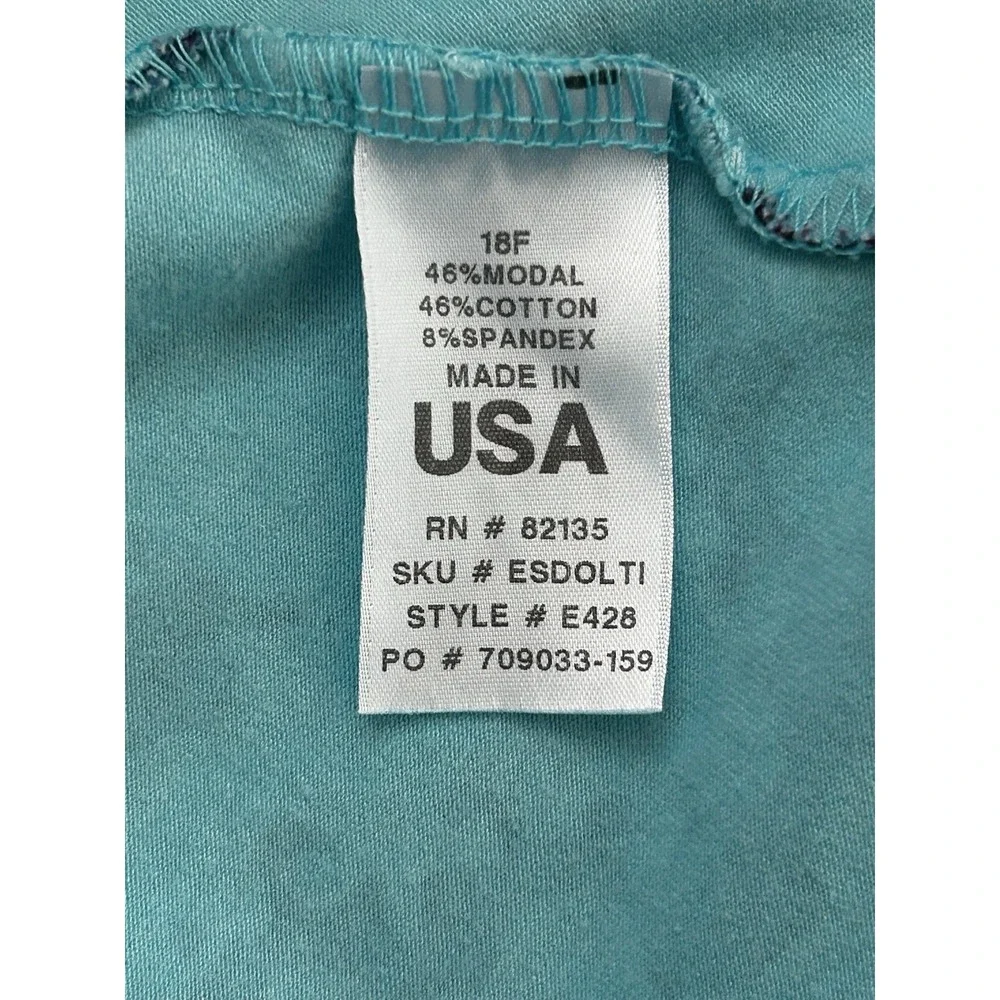Fresh Produce Olivia Dress‎ 3X  Tile Play Luna Blue Geometric Beach Travel USA